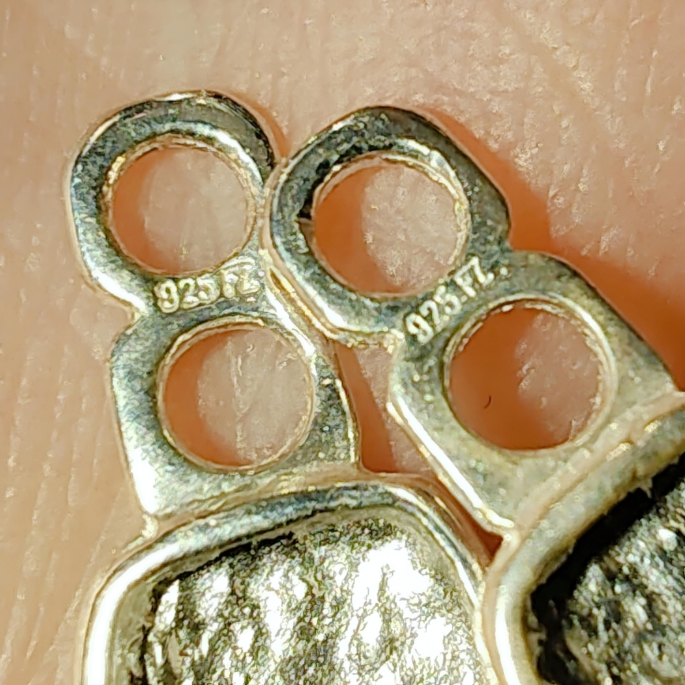 Retired Artisan Sterling Silver Articulated Hound Dog Puppy Post back Earrings - Picture 7 of 10